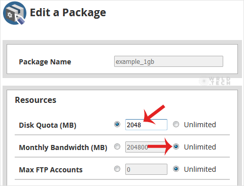 whm-reseller-modify-save-package.gif